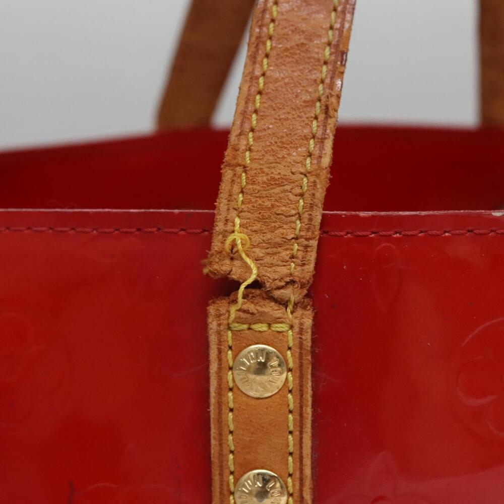 LOUIS VUITTON Monogram Vernis Reade PM Hand Bag Red Rouge M91088 - Picture 4 of 16